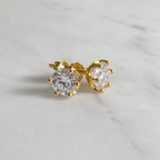 Round-Cut Stud Earring Moissanite - 2.0ct