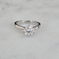 CLASSIC SOLITAIRE 6-PRONG ROUND-CUT MOISSANITE RING - 1.0ct