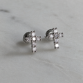 Cross Stud Earring Moissanite 0.34ct