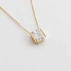 EMERALD-CUT Moissanite Necklace - 5.0ct