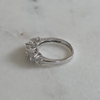 5-STONE ROUND-CUT MOISSANITE RING - 3.66ct