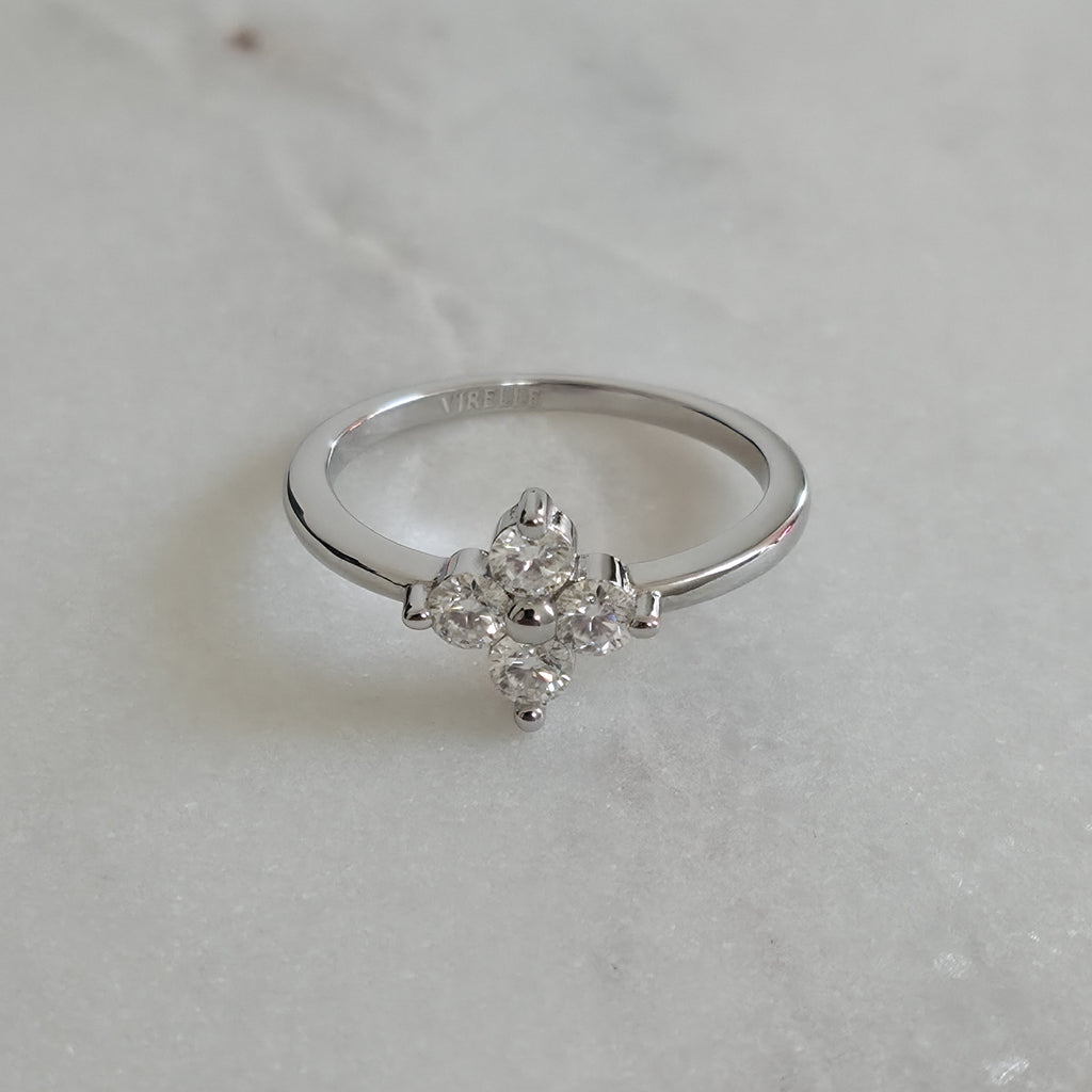 BLOOM CLUSTER 4-STONE MOISSANITE RING - 0.40ct