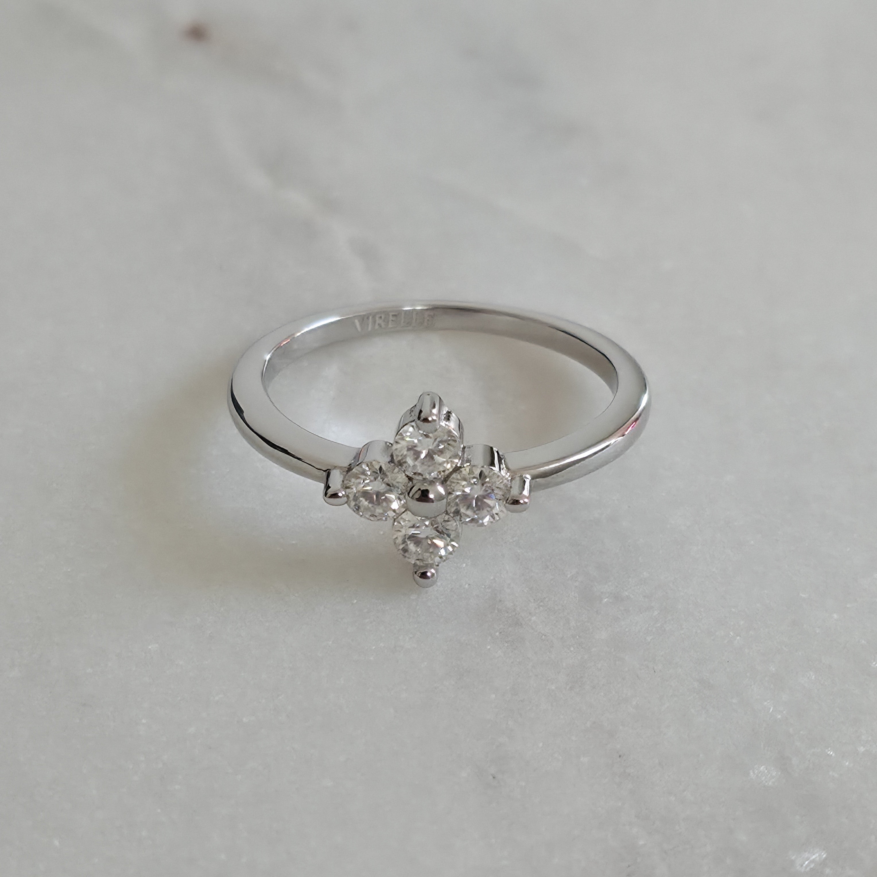 BLOOM CLUSTER 4-STONE MOISSANITE RING - 0.40ct