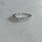 ALLIANCE 11-STONE ROUND-CUT CURVED MOISSANITE RING - 0.96ct