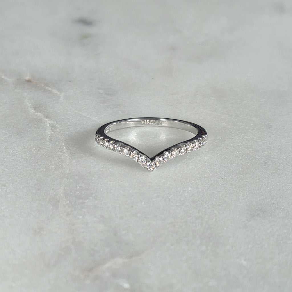 ALLIANCE CURVED STACKING 17st MOISSANITE RING - 0.26ct