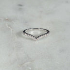 ALLIANCE CURVED STACKING 17st MOISSANITE RING - 0.26ct