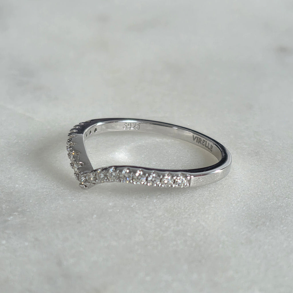 ALLIANCE CURVED STACKING 17st MOISSANITE RING - 0.26ct