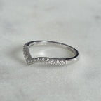 ALLIANCE CURVED STACKING 17st MOISSANITE RING - 0.26ct