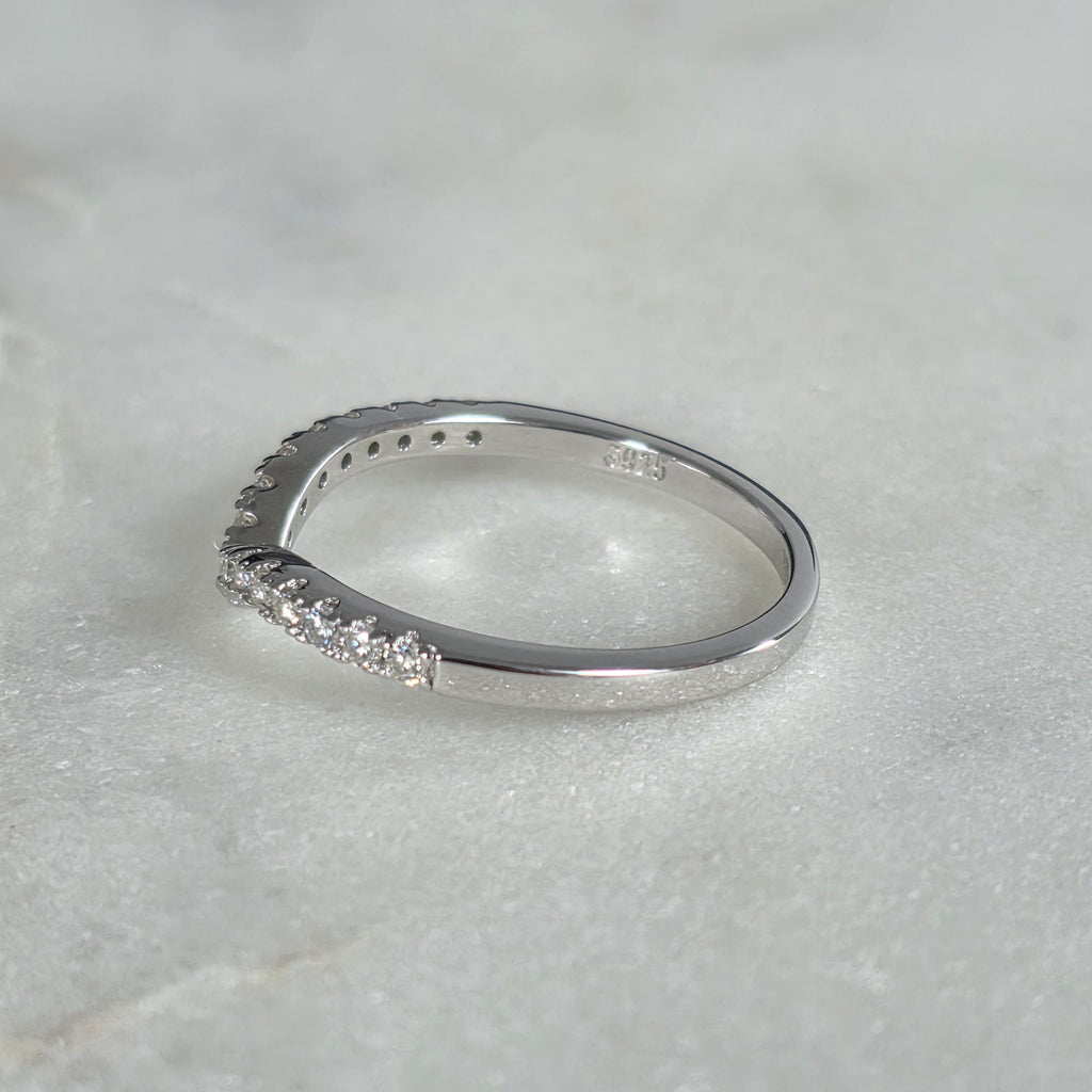 ALLIANCE CURVED STACKING 17st MOISSANITE RING - 0.26ct