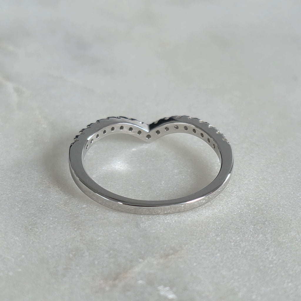 ALLIANCE CURVED STACKING 17st MOISSANITE RING - 0.26ct