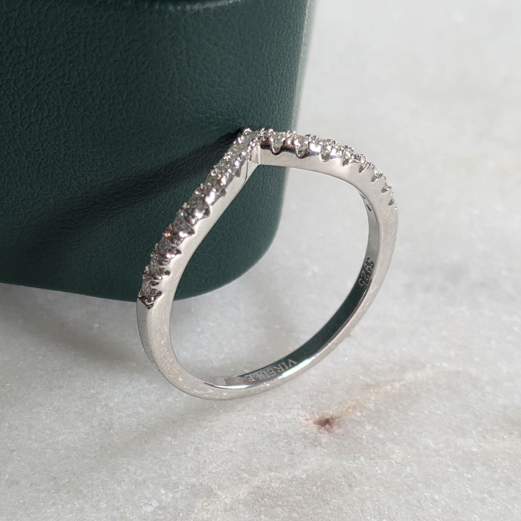 ALLIANCE CURVED STACKING 17st MOISSANITE RING - 0.26ct