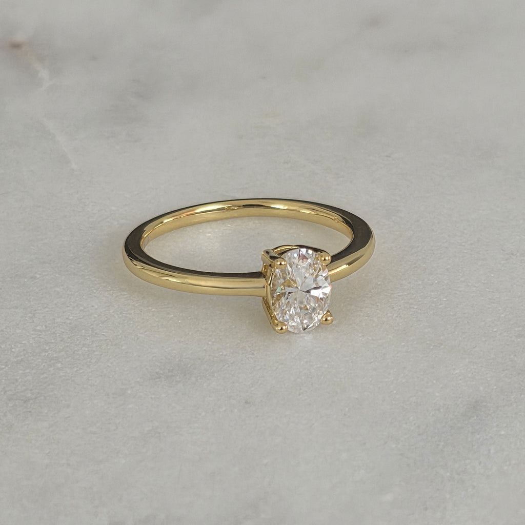 SOLITAIRE OVAL-CUT MOISSANITE RING - 1.0ct