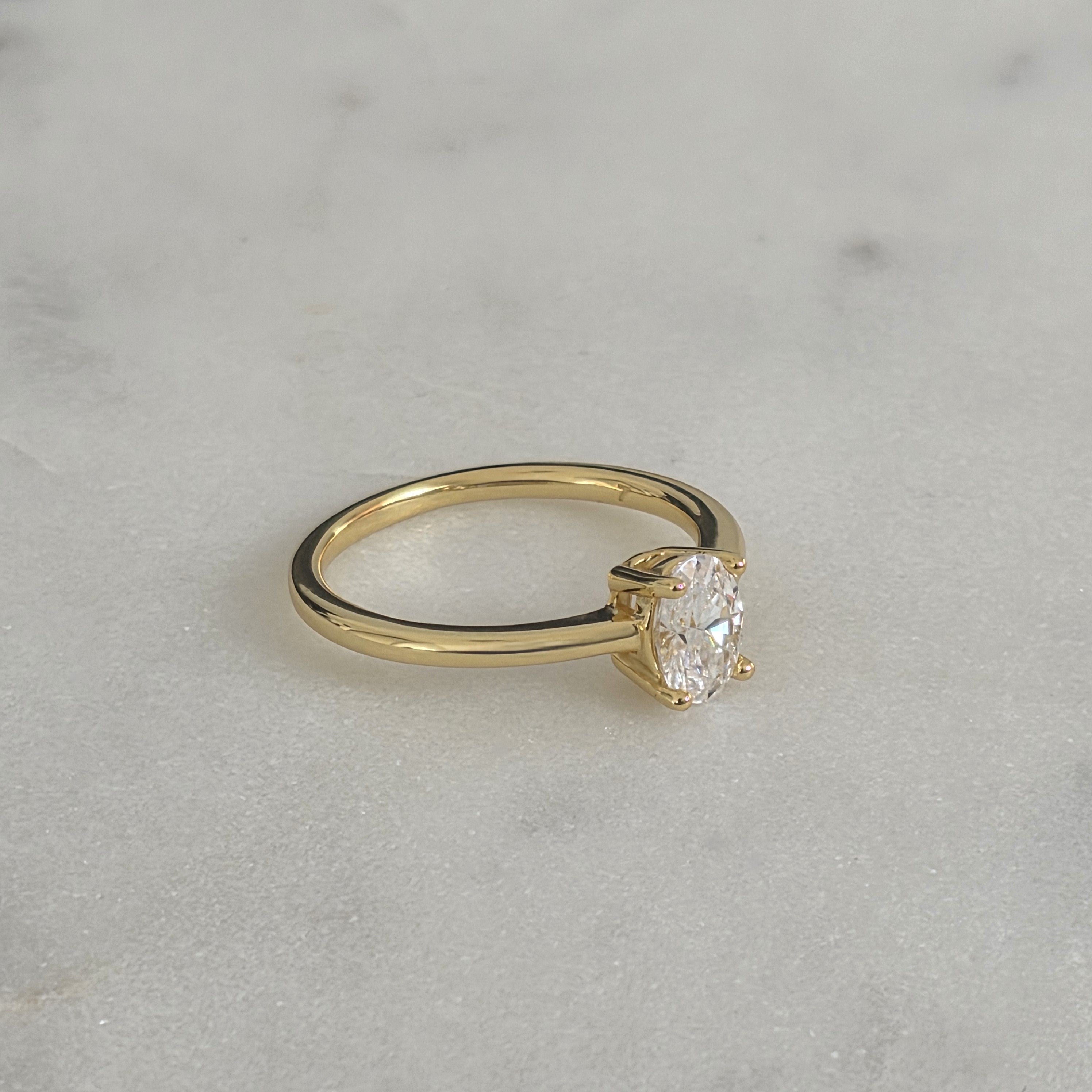 SOLITAIRE OVAL-CUT MOISSANITE RING - 1.0ct