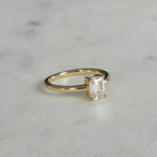 SOLITAIRE EMERALD-CUT MOISSANITE RING - 1.02ct