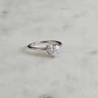 SOLITAIRE HEART-CUT MOISSANITE RING - 1.0ct