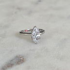 SOLITAIRE MARQUISE-CUT MOISSANITE RING - 2.0ct