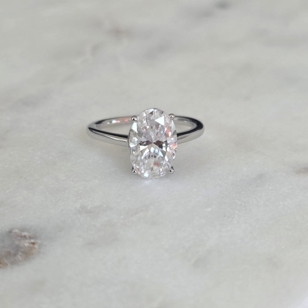 SOLITAIRE OVAL-CUT MOISSANITE RING - 4.5ct