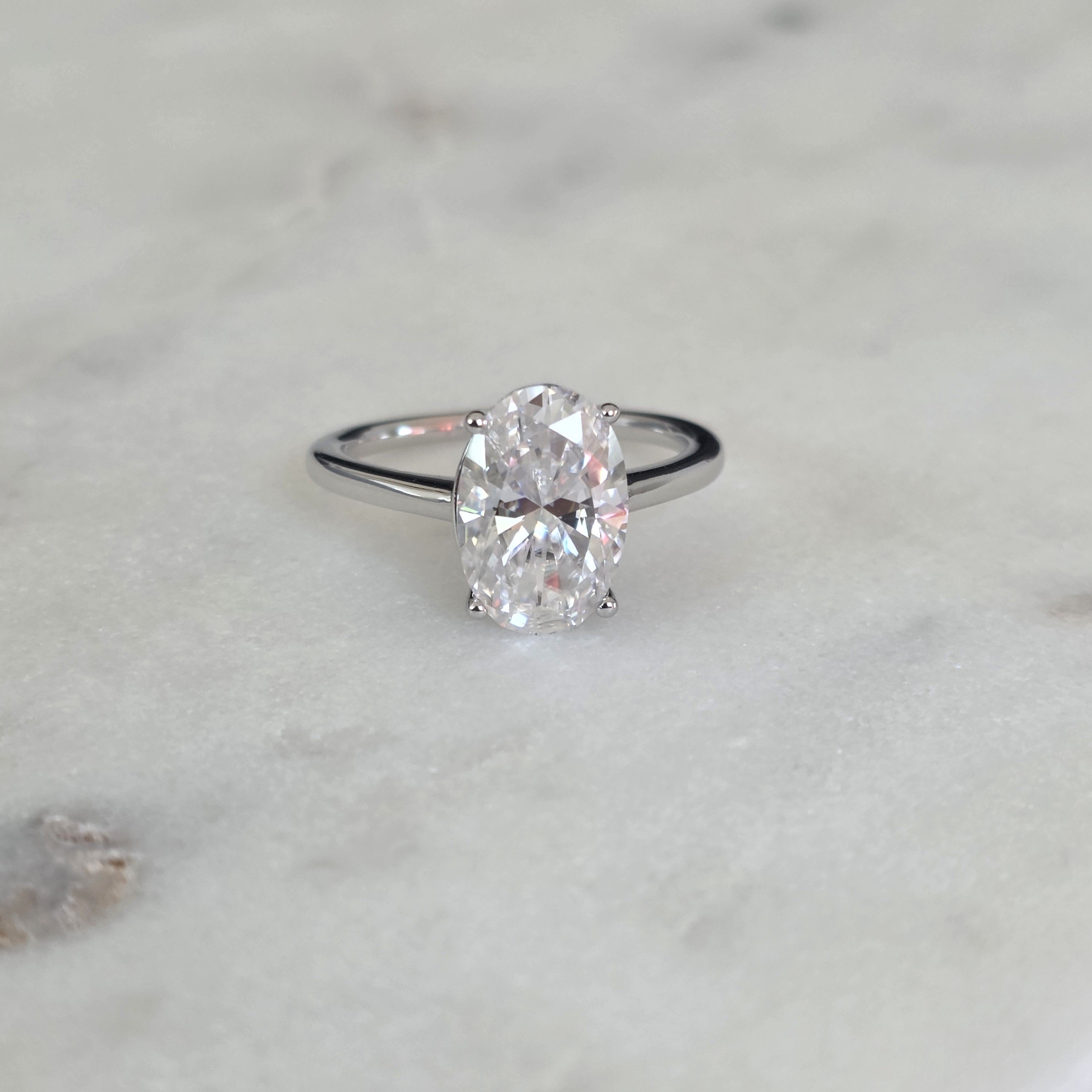 SOLITAIRE OVAL-CUT MOISSANITE RING - 4.5ct