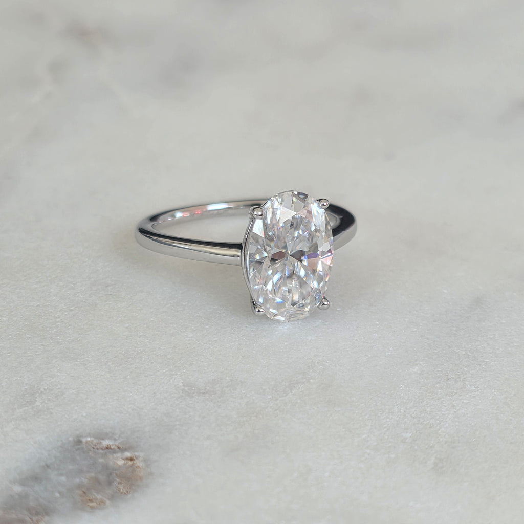 SOLITAIRE OVAL-CUT MOISSANITE RING - 4.5ct