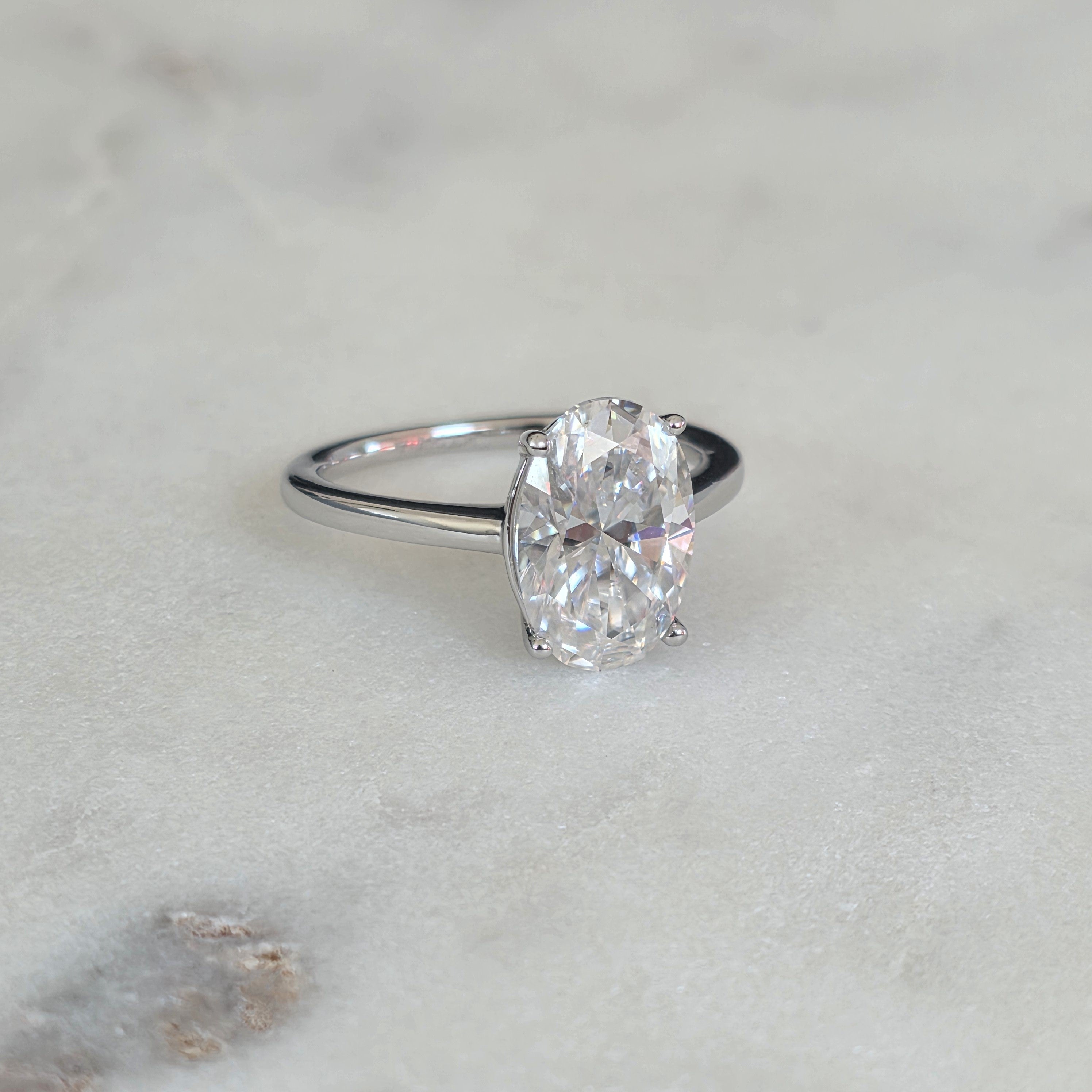 SOLITAIRE OVAL-CUT MOISSANITE RING - 4.5ct