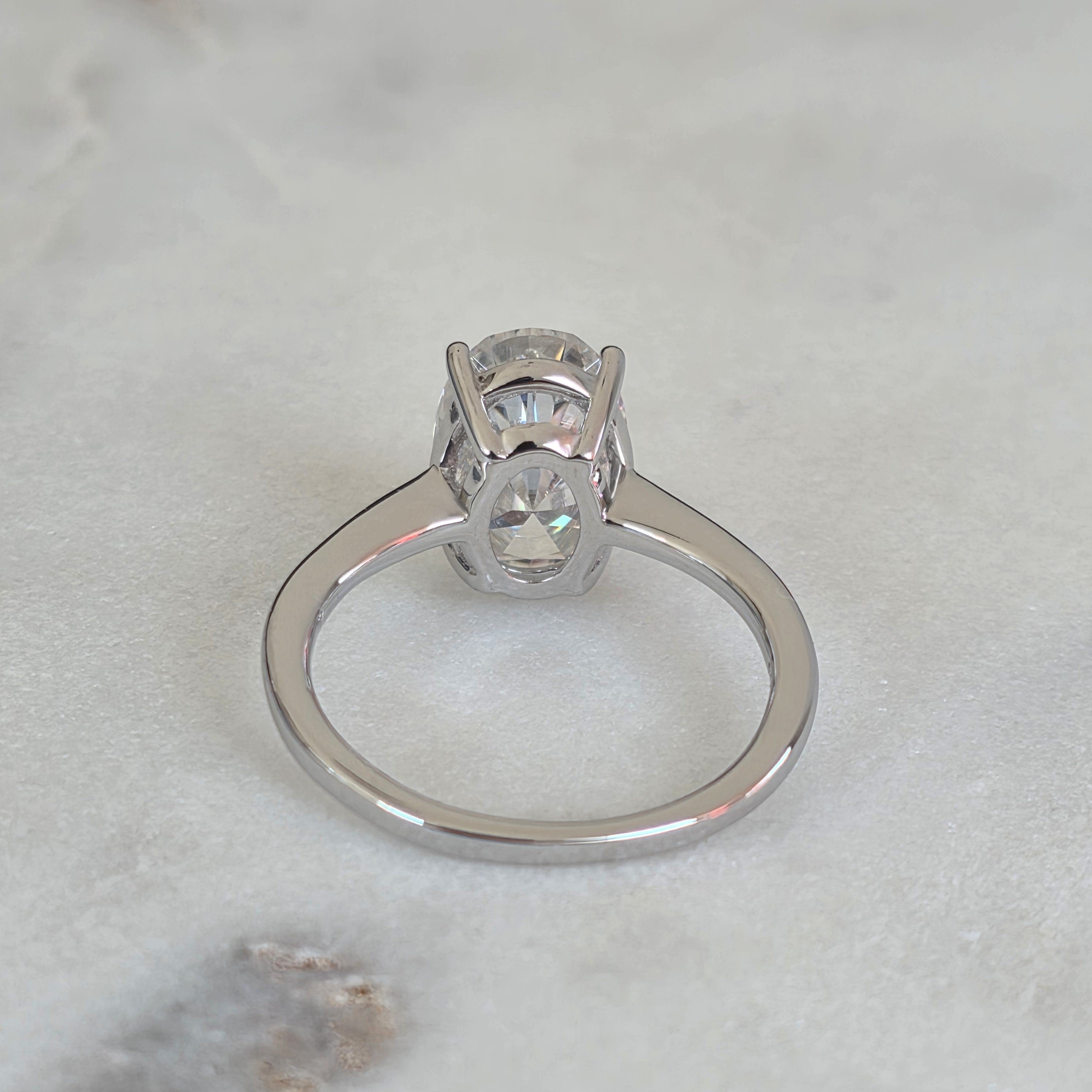 SOLITAIRE OVAL-CUT MOISSANITE RING - 4.5ct