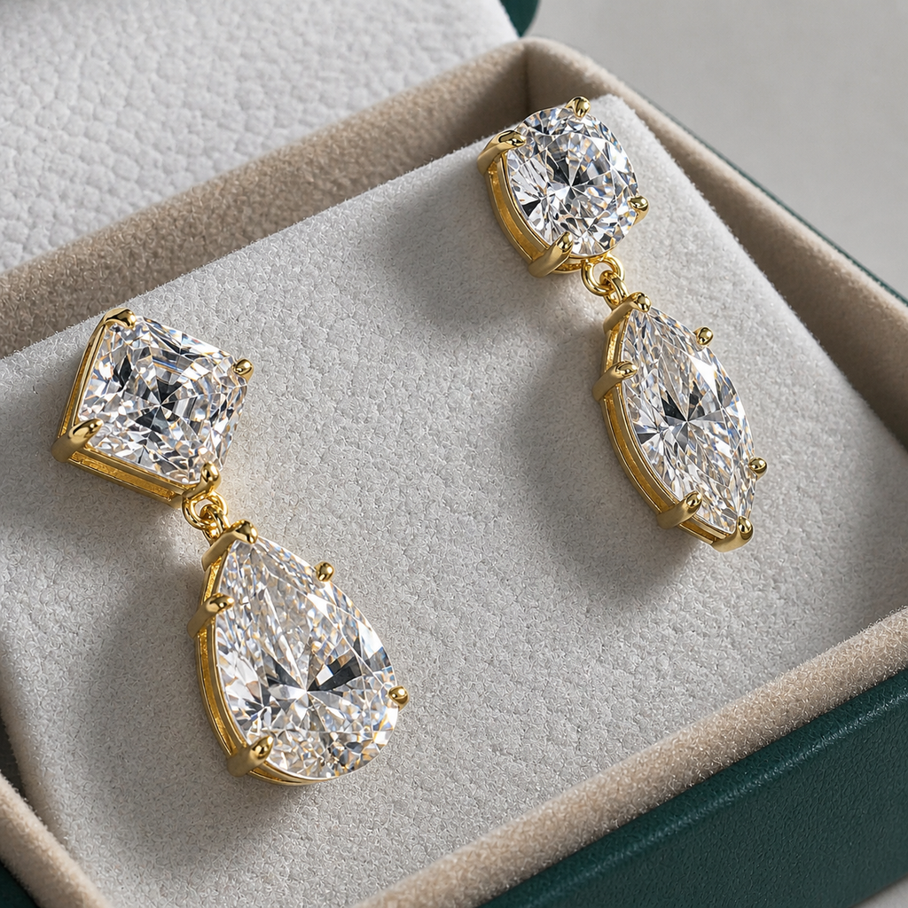 Madelen Earring Moissanite 12.4ct