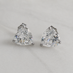 Heart-Cut Earrings Moissanite - 4.0ct