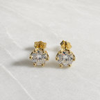 Round-Cut Stud Earring Moissanite - 2.0ct