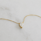 Pear-cut Moissanite Necklace - 2.0ct