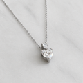 Heart-cut Moissanite Necklace - 2.34ct
