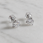 Round-Cut Stud Earring Moissanite - 1.0ct