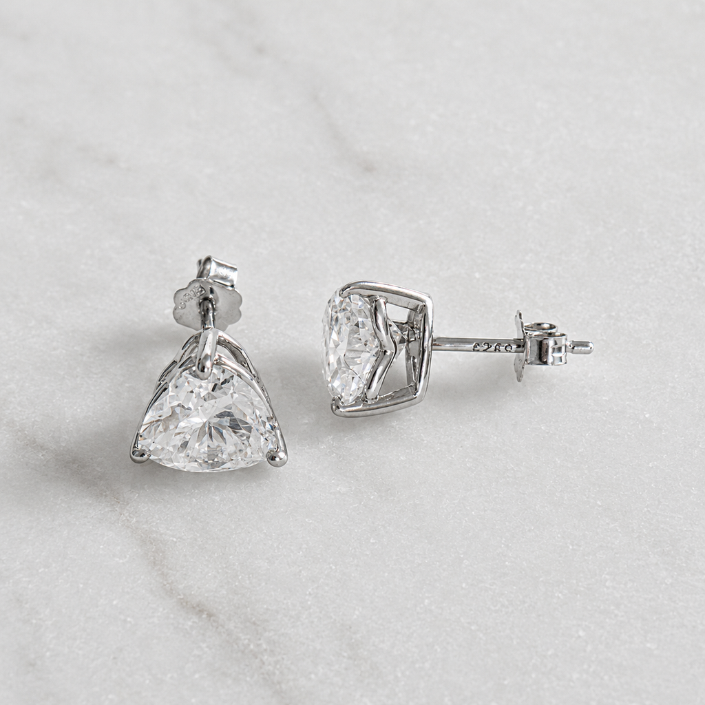Heart-Cut Earrings Moissanite - 4.0ct