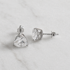 Heart-Cut Earrings Moissanite - 4.0ct