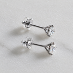 Round-Cut Stud Earring Moissanite - 1.0ct