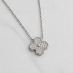 Clover Moissanite Necklace - 0.49ct