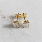 Princess-Cut Stud Earring Moissanite - 1.6ct