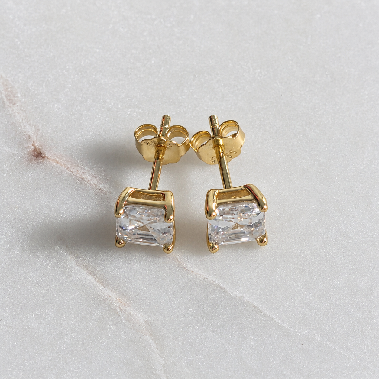 Princess-Cut Stud Earring Moissanite - 1.6ct