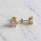 Round-Cut Stud Earring Moissanite - 2.0ct