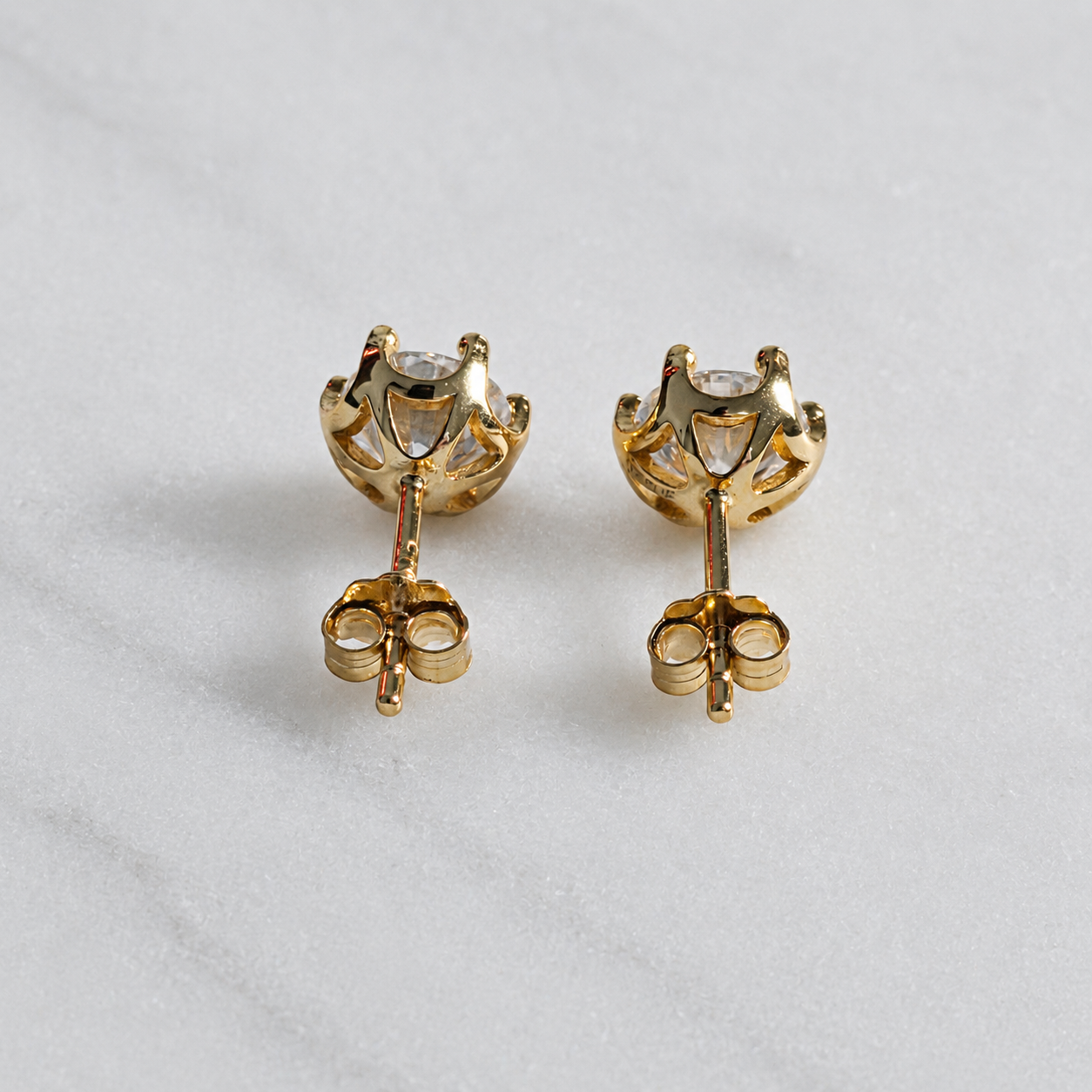 Round-Cut Stud Earring Moissanite - 2.0ct