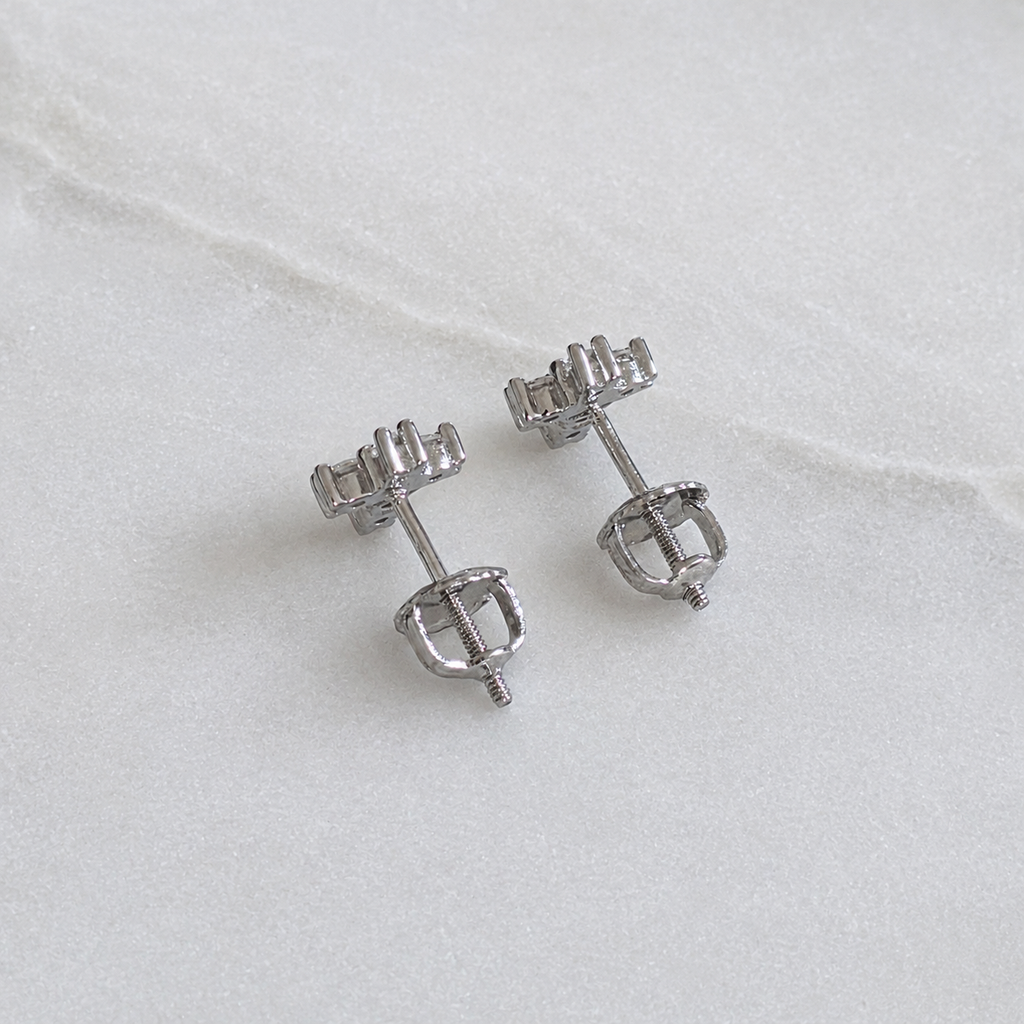 Cross Stud Earring Moissanite 0.34ct