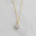 Round-cut Moissanite Necklace - 2.0ct