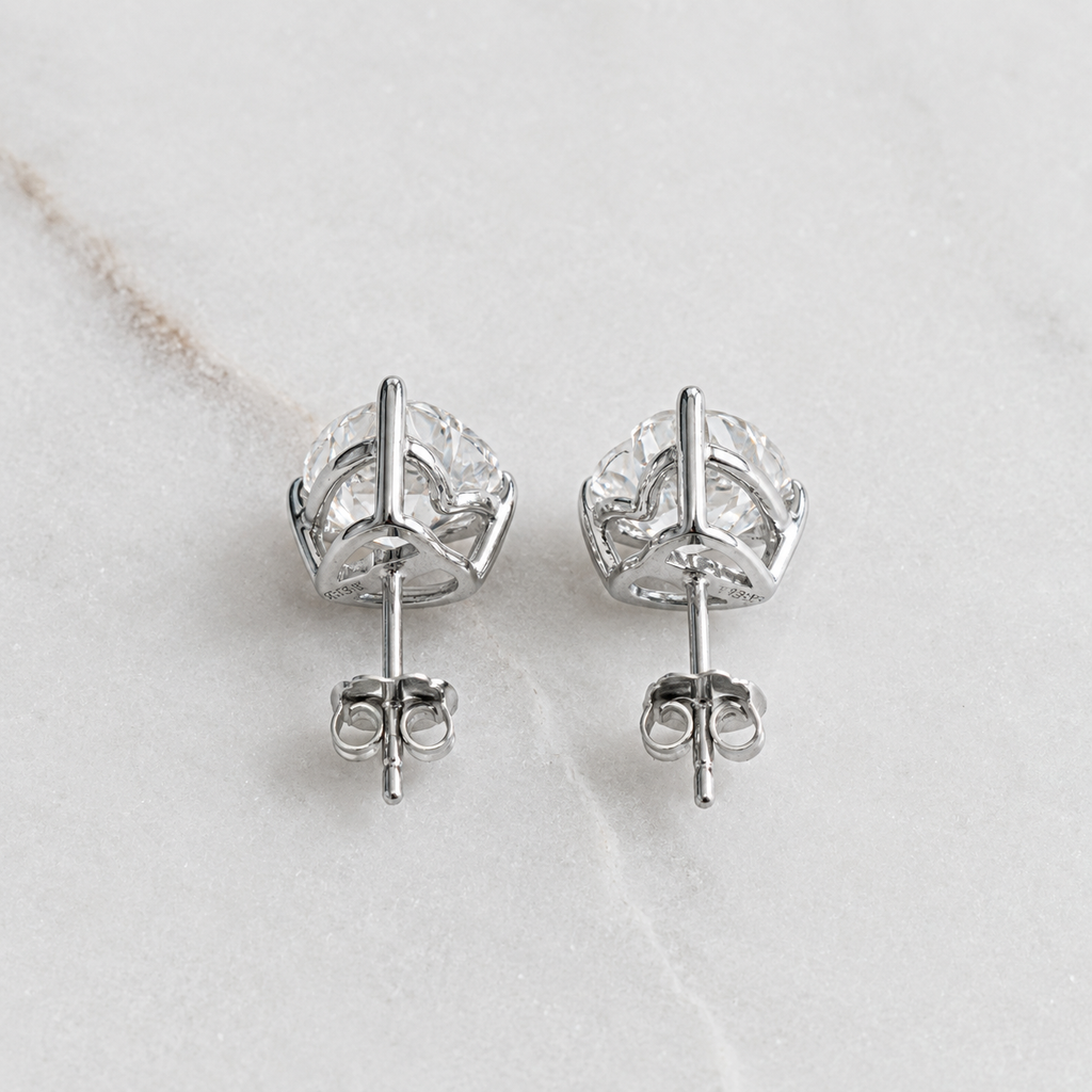 Heart-Cut Earrings Moissanite - 4.0ct