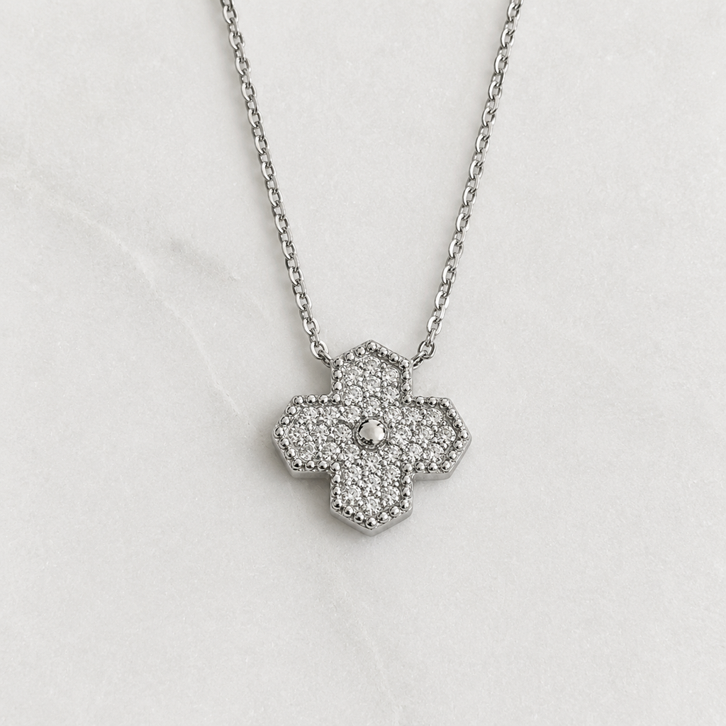 Clover Moissanite Necklace - 0.49ct