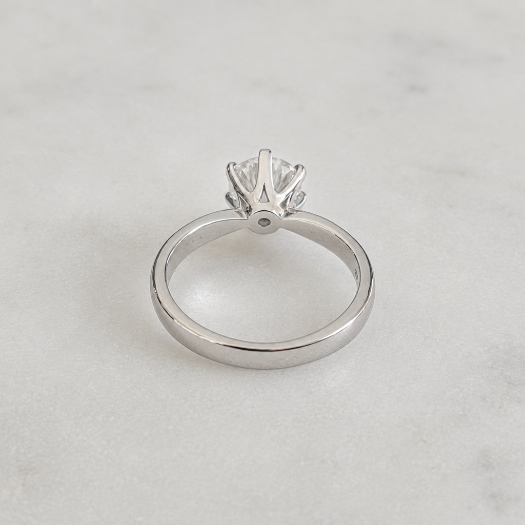 CLASSIC SOLITAIRE 6-PRONG ROUND-CUT MOISSANITE RING - 1.0ct