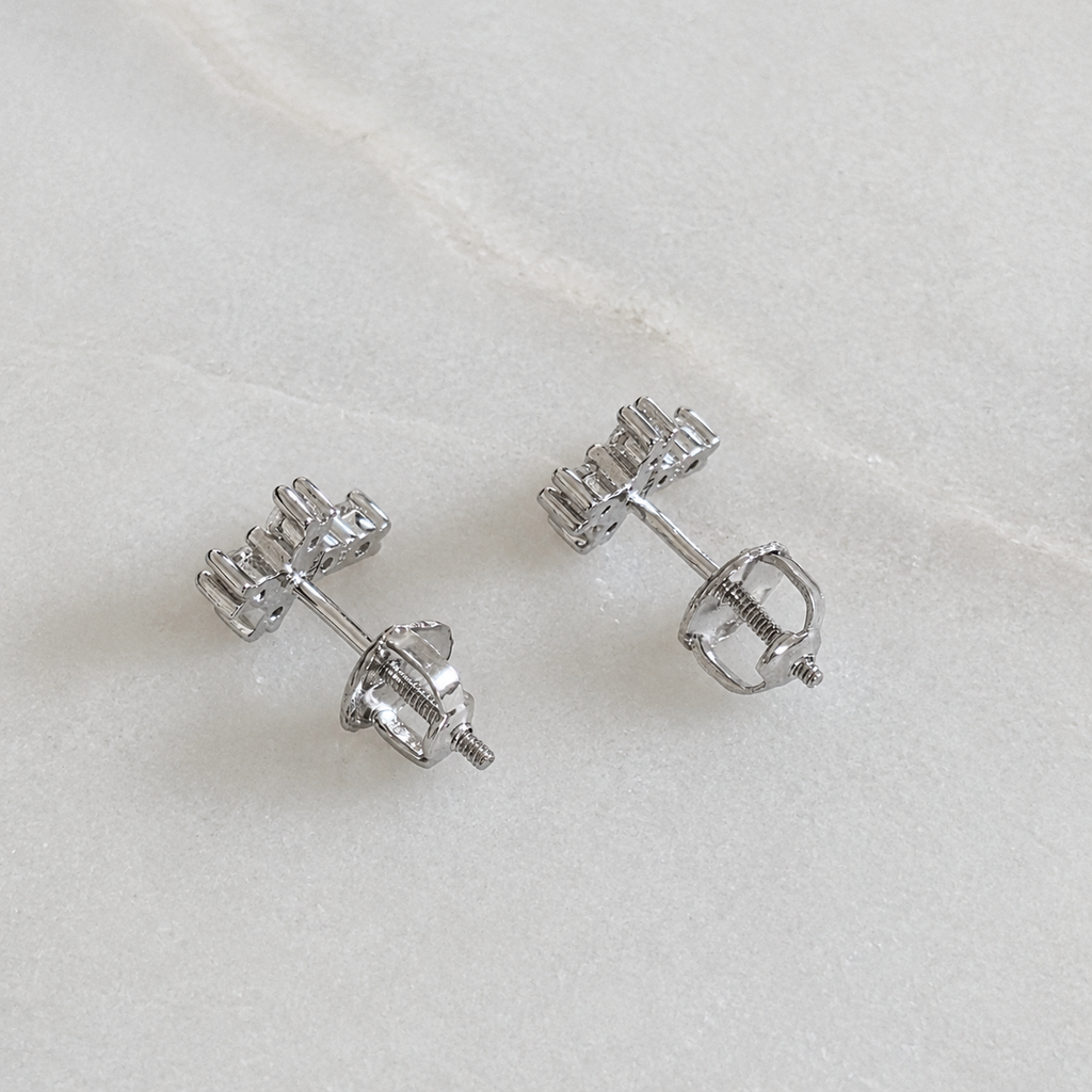 Cross Stud Earring Moissanite 0.34ct