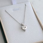 Heart-cut Moissanite Necklace - 2.34ct