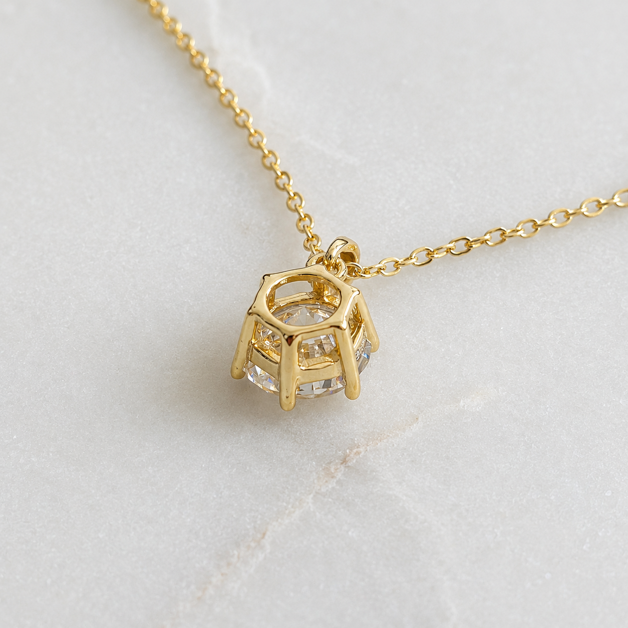 Round-cut Moissanite Necklace - 2.0ct