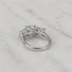 THREE-STONE ROUND-CUT MOISSANITE RING - 5.0ct