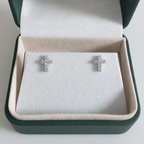 Cross Stud Earring Moissanite 0.34ct