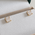 Princess-Cut Stud Earring Moissanite - 1.6ct